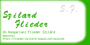 szilard flieder business card
